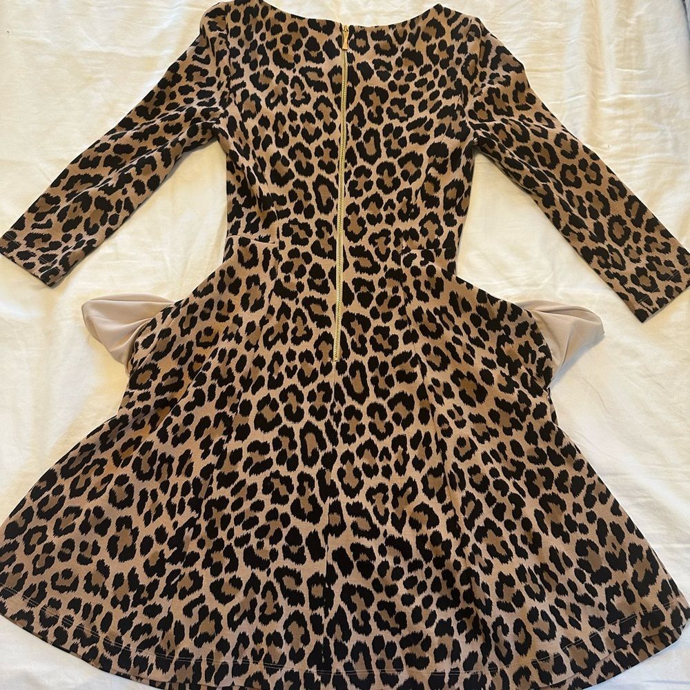Kate Spade Leopard Fit & Flare Dress 00 Autumn Wedding Guest Homecoming - Picture 11 of 11